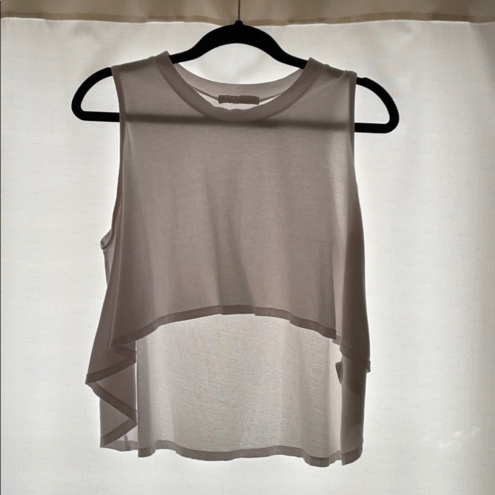 White Hi-Lo Crop Top